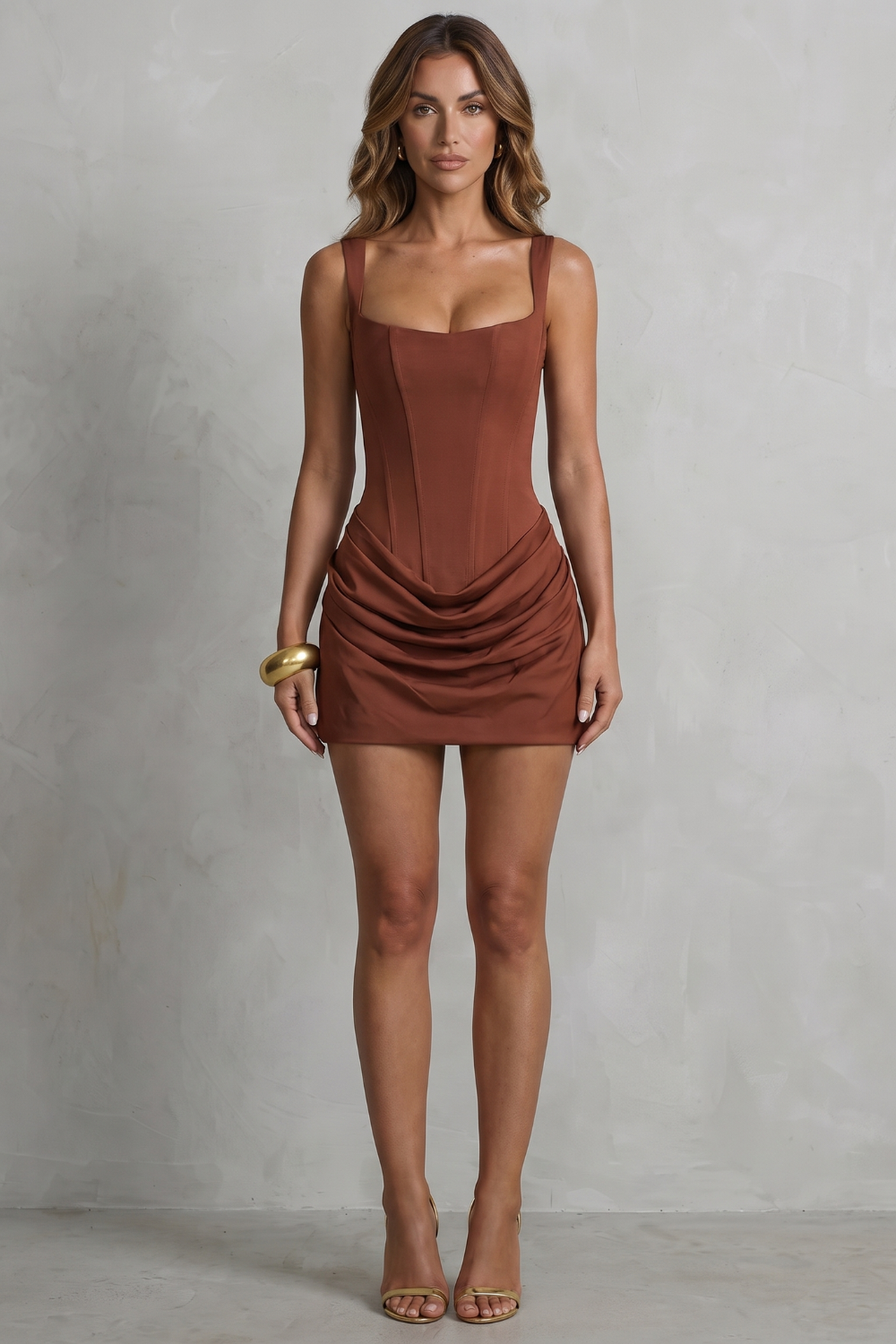 Marcelline – Sculpted draped corsetry – Mini dress-10598742851927-OLVIA ROSE LONDON