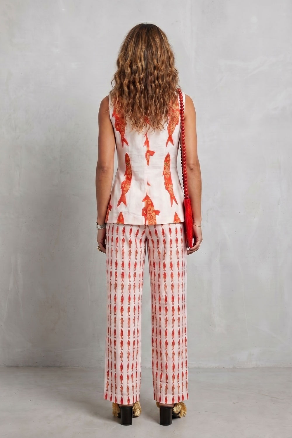 Mariselle – Coastal print sophistication – Trouser set-10914655764823-OLVIA ROSE LONDON