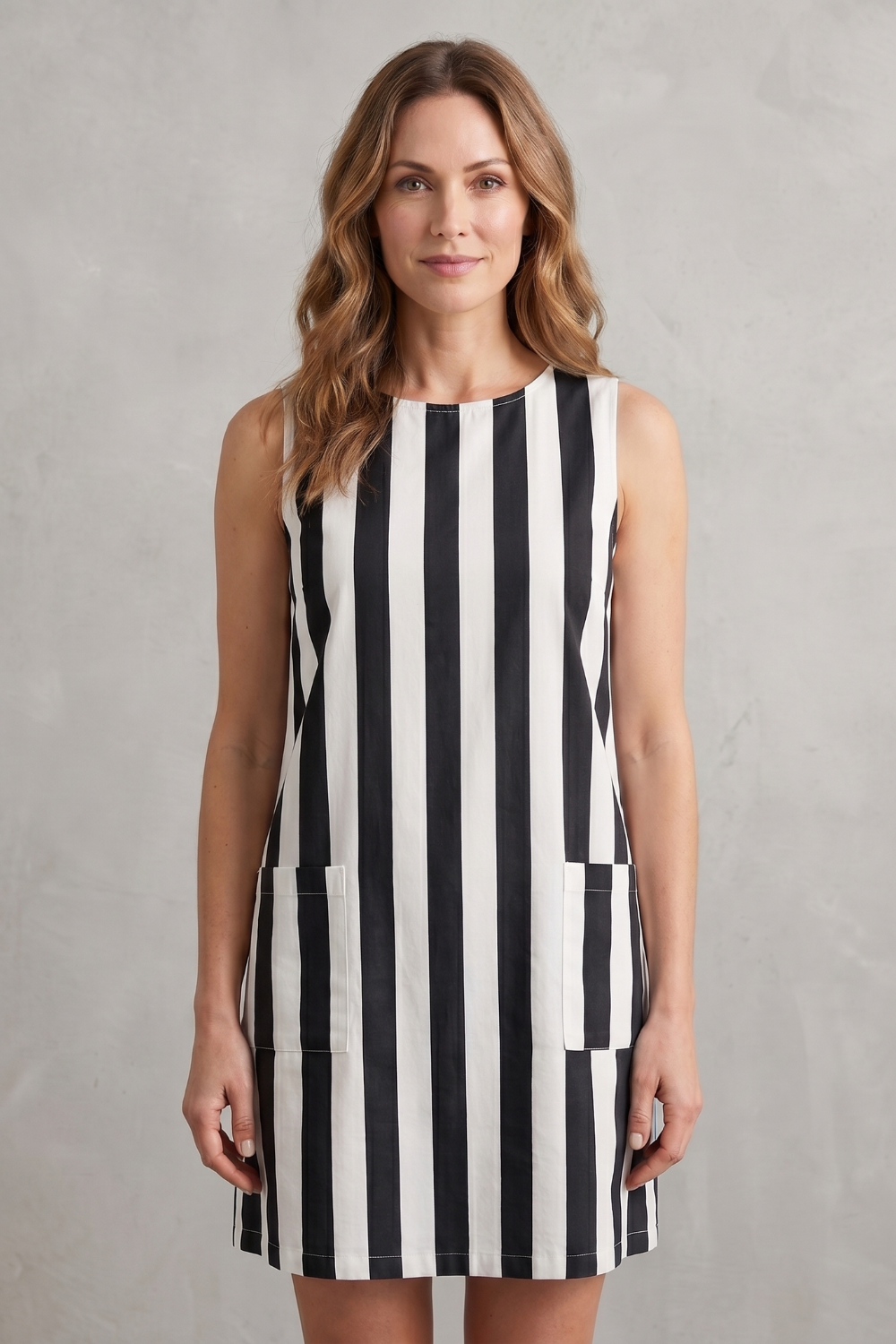Marivelle – Monochrome striped charm – Mini dress-10914565652823-OLVIA ROSE LONDON