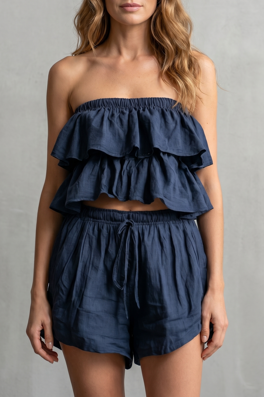 Marivelle – Ruffled seaside charm – Shorts set-10908545843543-OLVIA ROSE LONDON