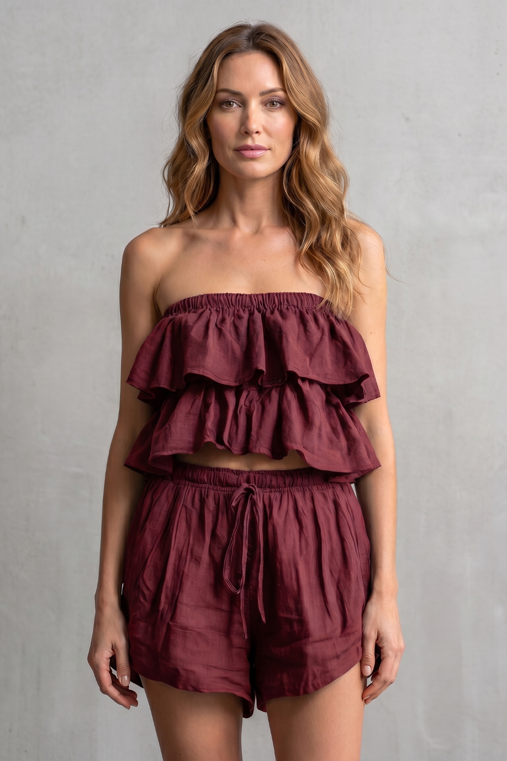 Marivelle – Ruffled seaside charm – Shorts set-10908545843543-OLVIA ROSE LONDON