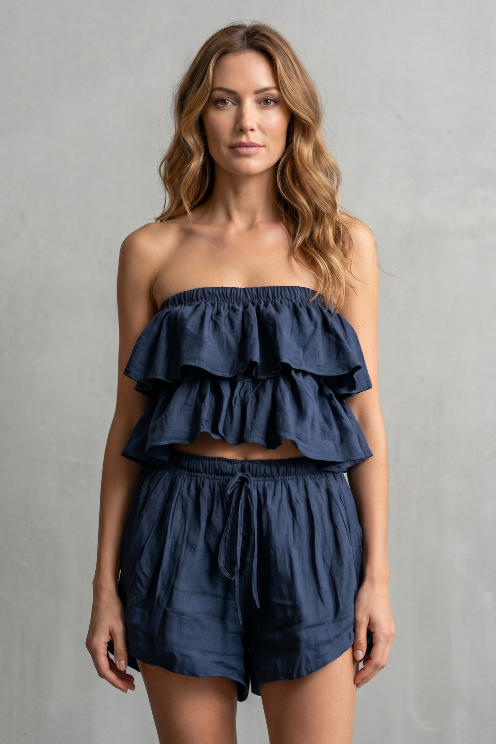 Marivelle – Ruffled seaside charm – Shorts set-10908545843543-OLVIA ROSE LONDON
