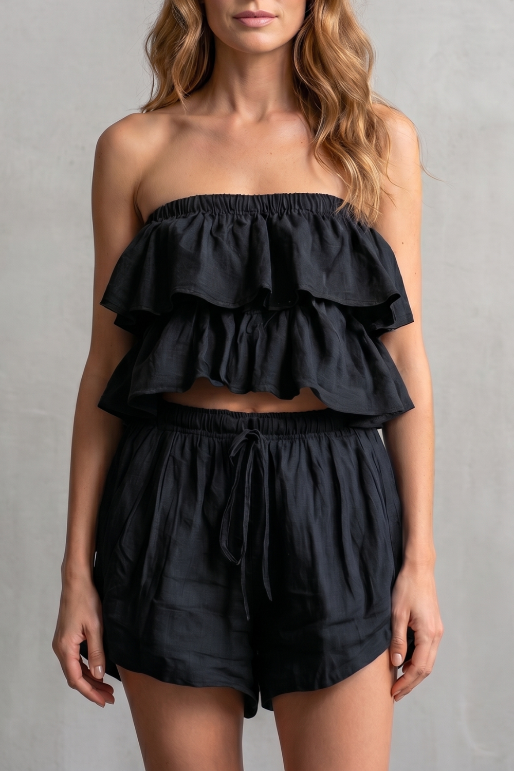 Marivelle – Ruffled seaside charm – Shorts set-10908545843543-OLVIA ROSE LONDON