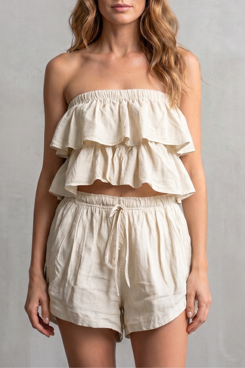 Marivelle – Ruffled seaside charm – Shorts set-10908545843543-OLVIA ROSE LONDON