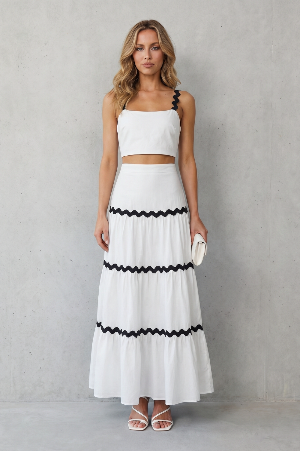 Marivelle – Wave trim summer set – Skirt set-10747058028887-OLVIA ROSE LONDON