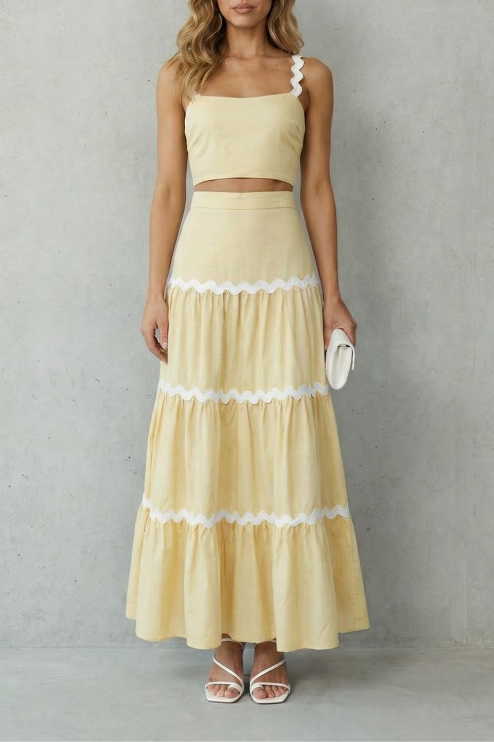 Marivelle – Wave trim summer set – Skirt set-10747058028887-OLVIA ROSE LONDON