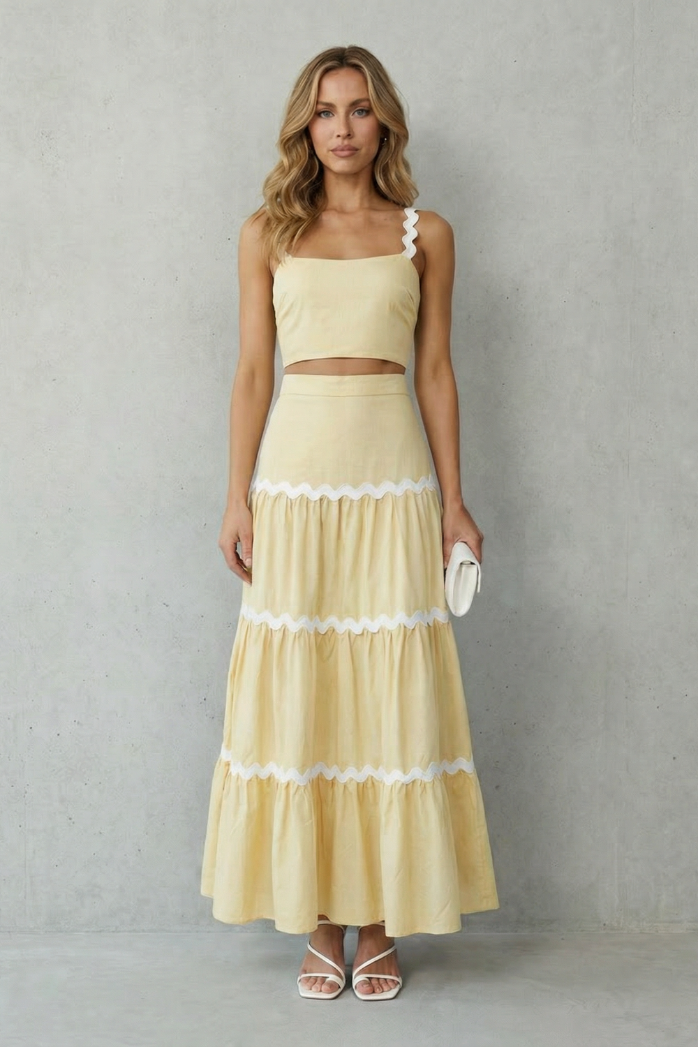 Marivelle – Wave trim summer set – Skirt set-10747058028887-OLVIA ROSE LONDON