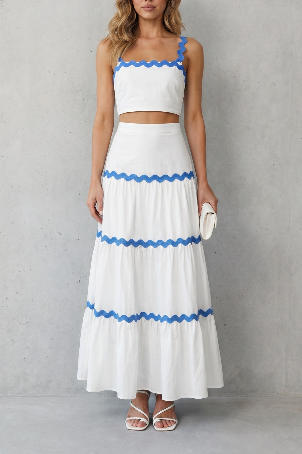 Marivelle – Wave trim summer set – Skirt set-10747058028887-OLVIA ROSE LONDON