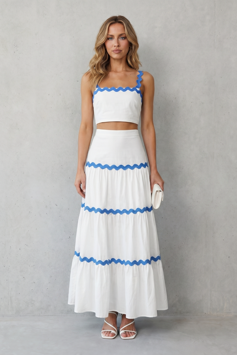 Marivelle – Wave trim summer set – Skirt set-10747058028887-OLVIA ROSE LONDON