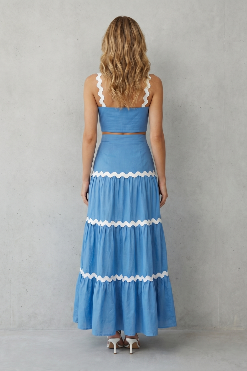 Marivelle – Wave trim summer set – Skirt set-10747058028887-OLVIA ROSE LONDON