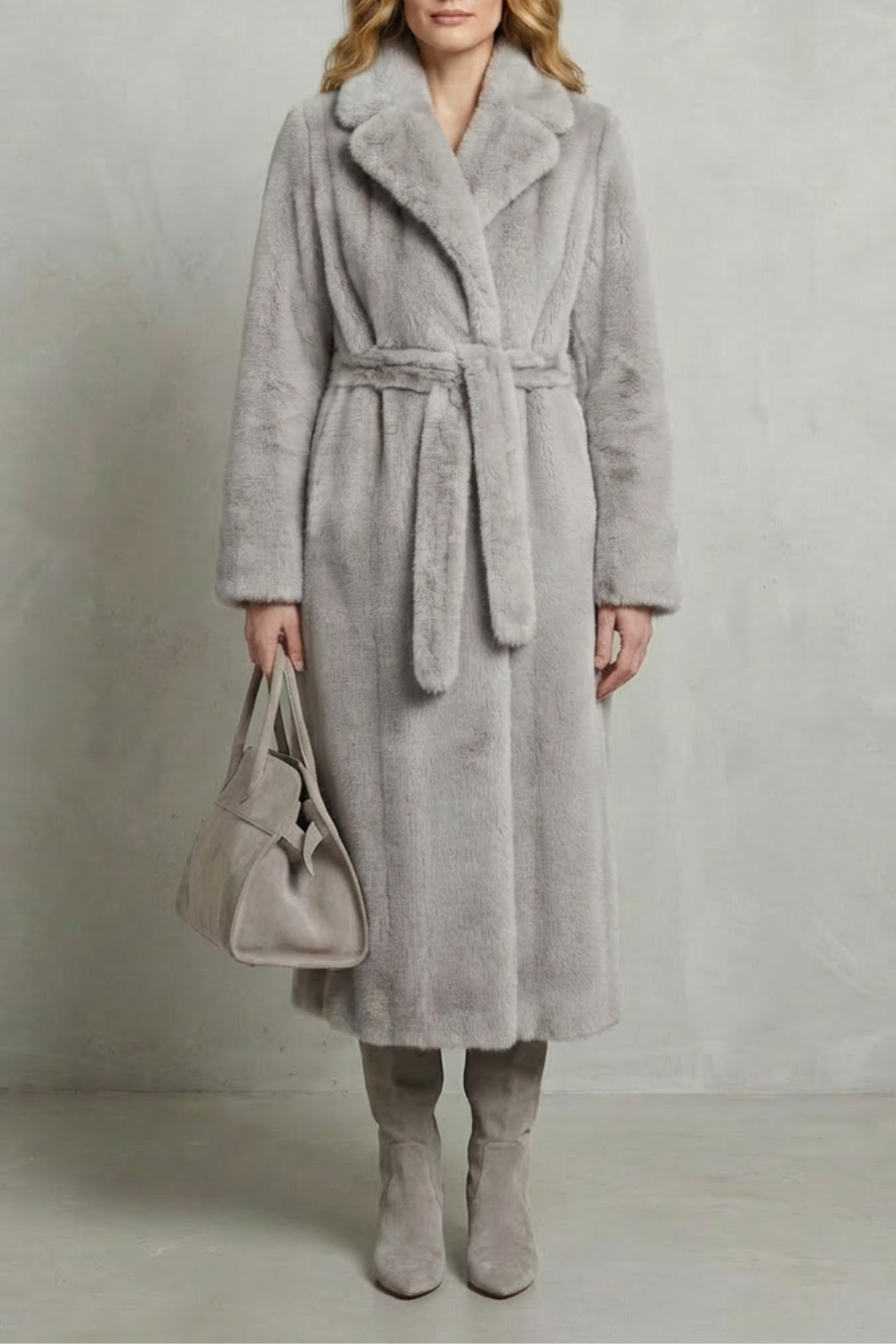 Marivonne – Oversized silhouette – Faux fur long coat-10494035165527-OLVIA ROSE LONDON