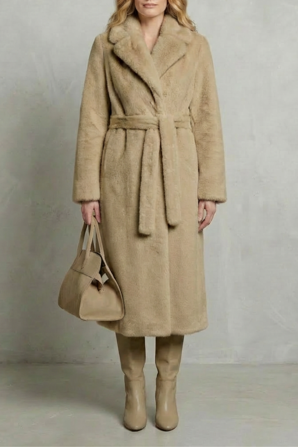 Marivonne – Oversized silhouette – Faux fur long coat-10494035165527-OLVIA ROSE LONDON