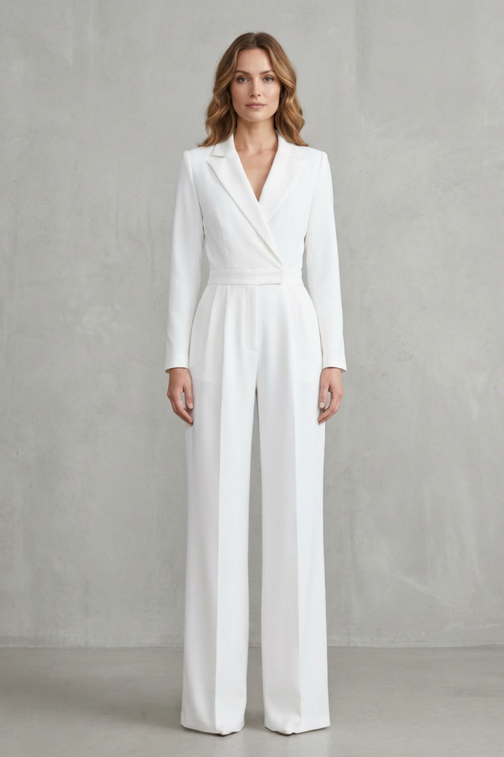 Meilun – Slant-breasted Mid-waist Pantsuit – Elegant Commuter Jumpsuit-10510504657239-OLVIA ROSE LONDON