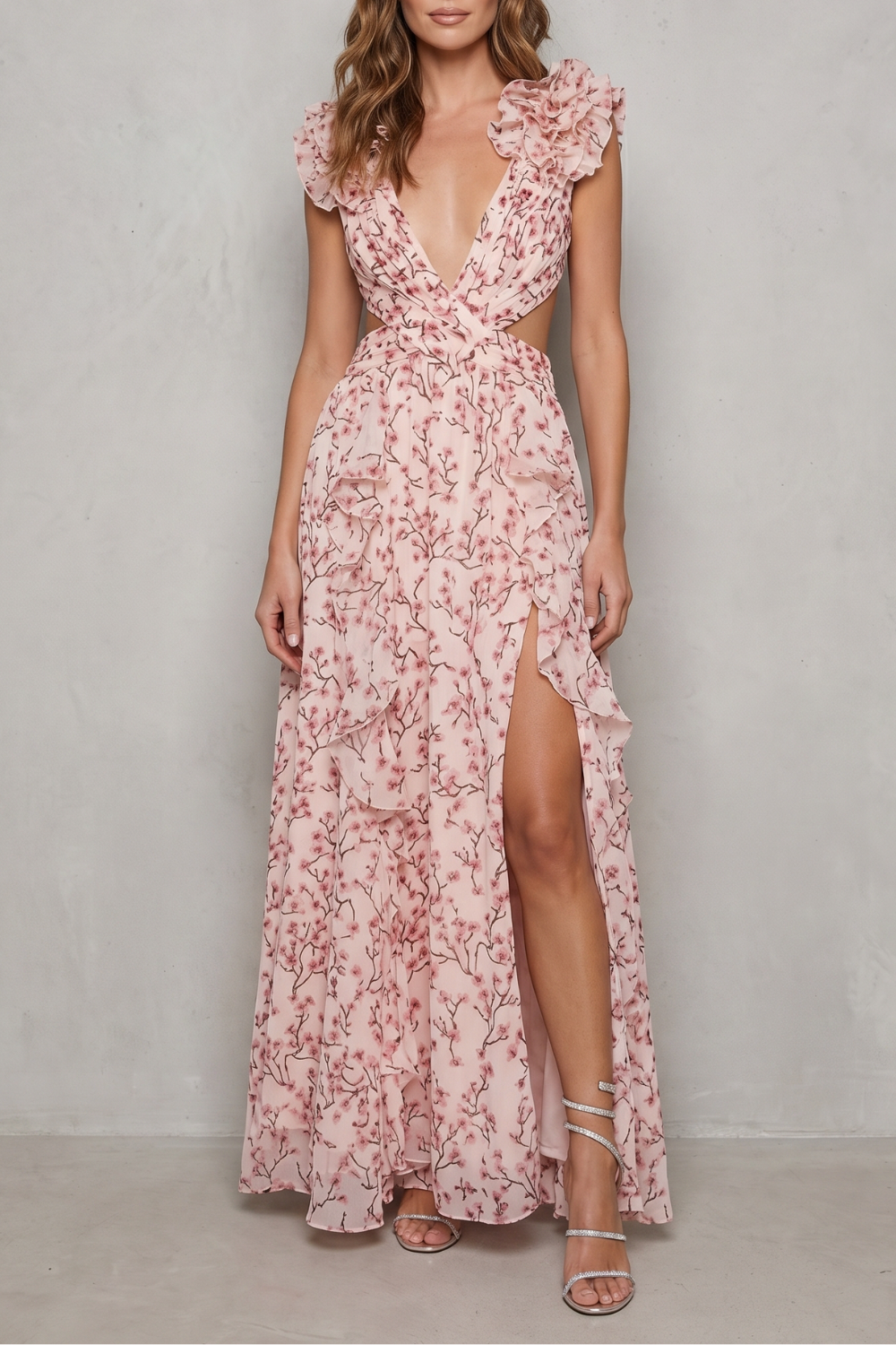 Melisandre – Ruffled chiffon romance – Maxi dress-10747057930583-OLVIA ROSE LONDON