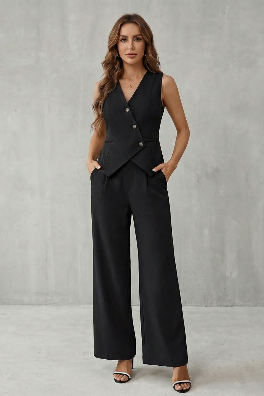 Miralune – Tailored minimal elegance – Vest set-10747278885207-OLVIA ROSE LONDON