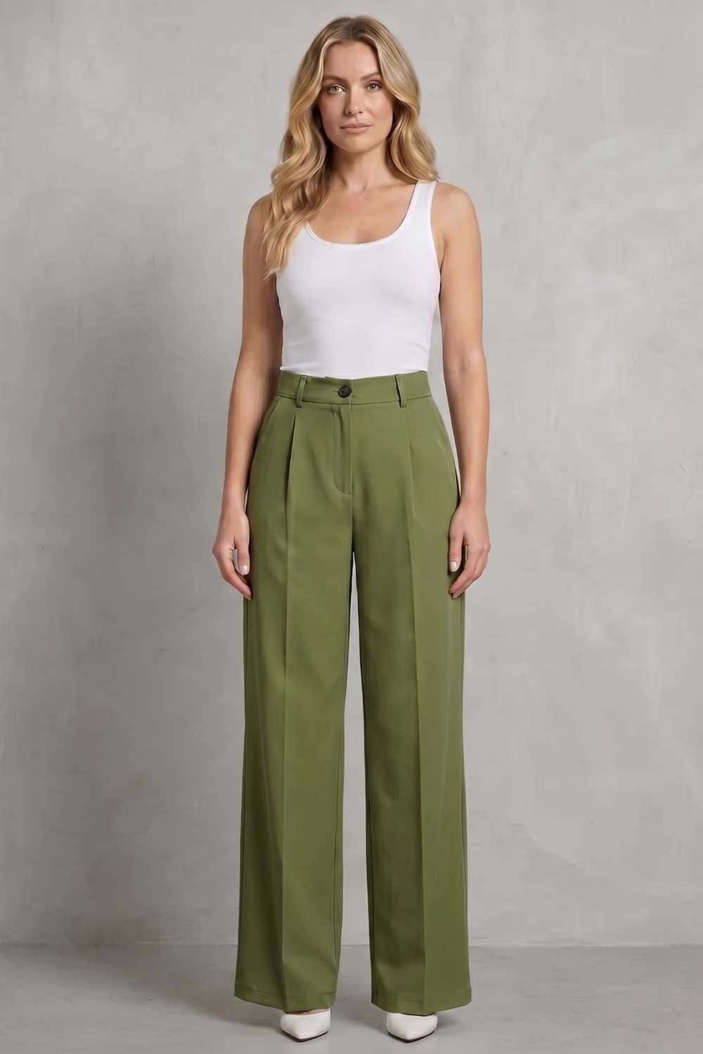Mirelline – Sleek tailoring – High-waist straight-leg trousers-10507969036631-OLVIA ROSE LONDON