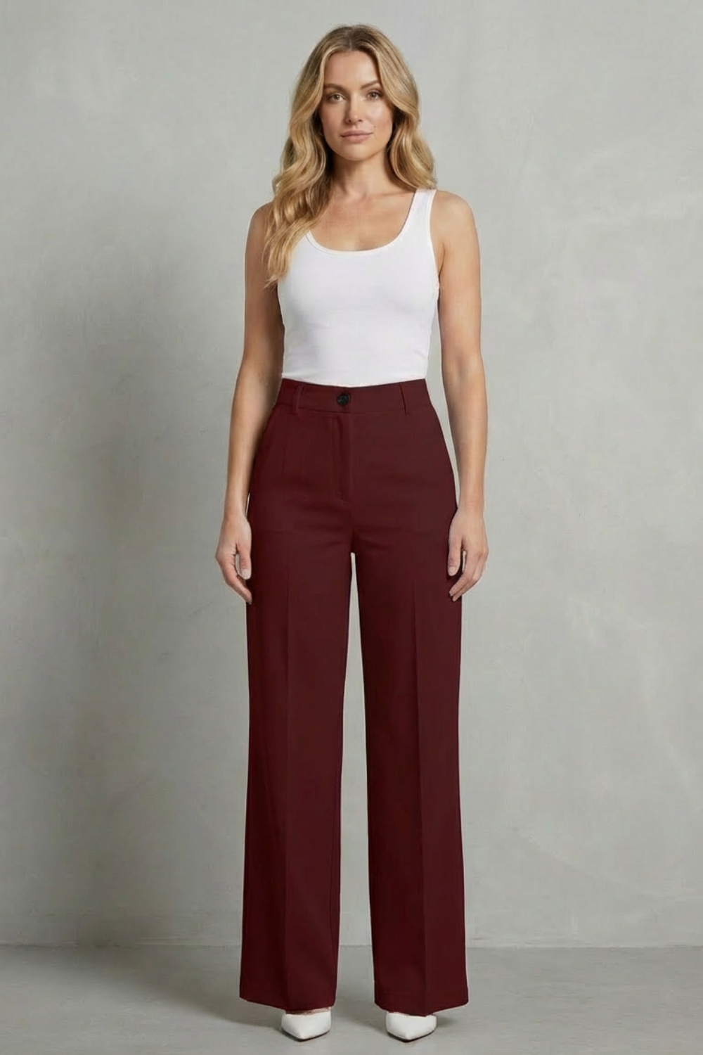 Mirelline – Sleek tailoring – High-waist straight-leg trousers-10507969036631-OLVIA ROSE LONDON