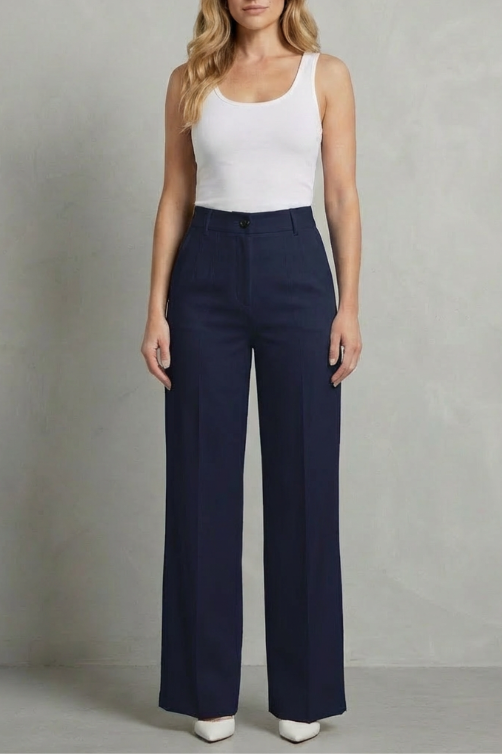 Mirelline – Sleek tailoring – High-waist straight-leg trousers-10507969036631-OLVIA ROSE LONDON