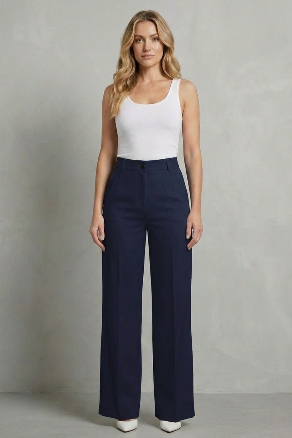 Mirelline – Sleek tailoring – High-waist straight-leg trousers-10507969036631-OLVIA ROSE LONDON