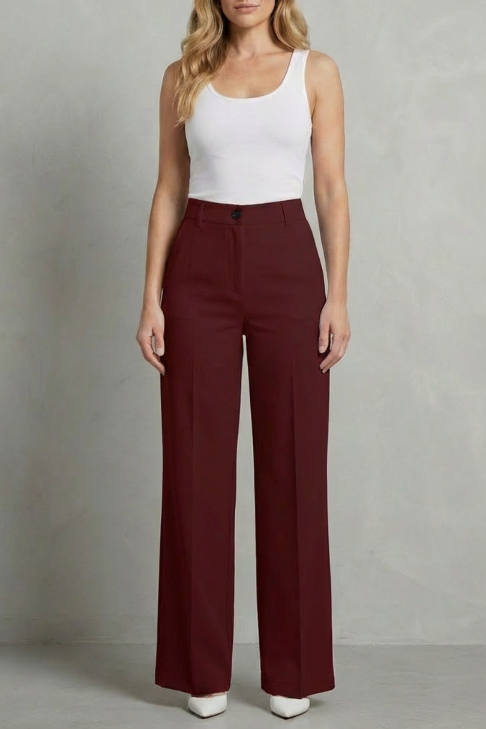Mirelline – Sleek tailoring – High-waist straight-leg trousers-10507969036631-OLVIA ROSE LONDON