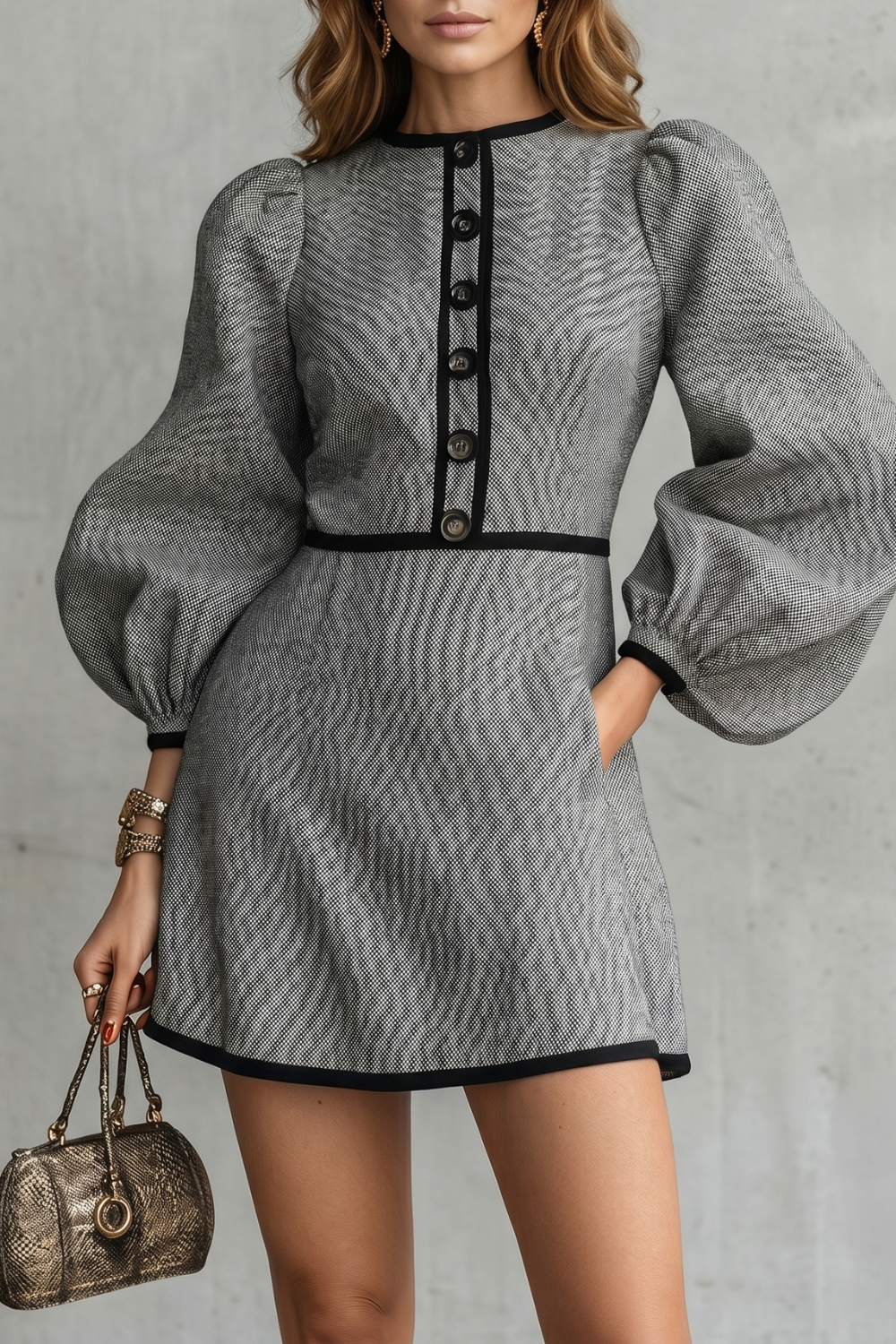 Montelisse – Parisian contrast elegance – Mini dress-10914657206615-OLVIA ROSE LONDON