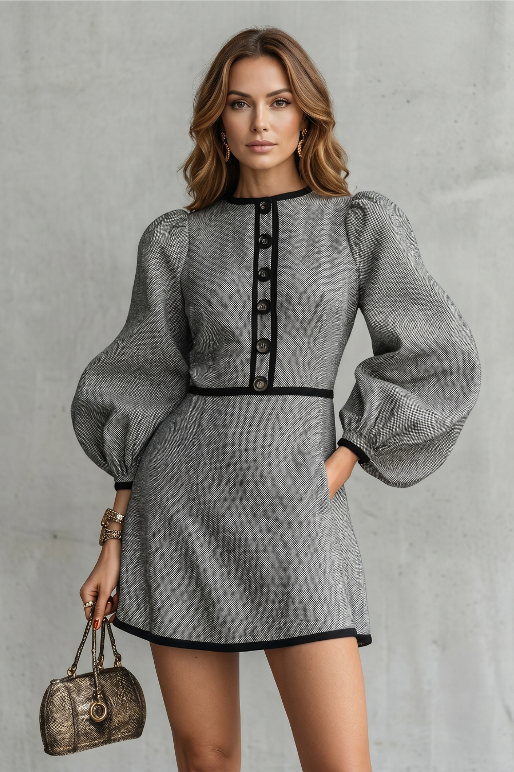 Montelisse – Parisian contrast elegance – Mini dress-10914657206615-OLVIA ROSE LONDON