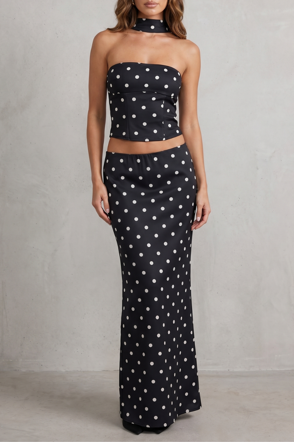 Montrielle – Chic polka dot allure – Two-piece set-10914564505943-OLVIA ROSE LONDON