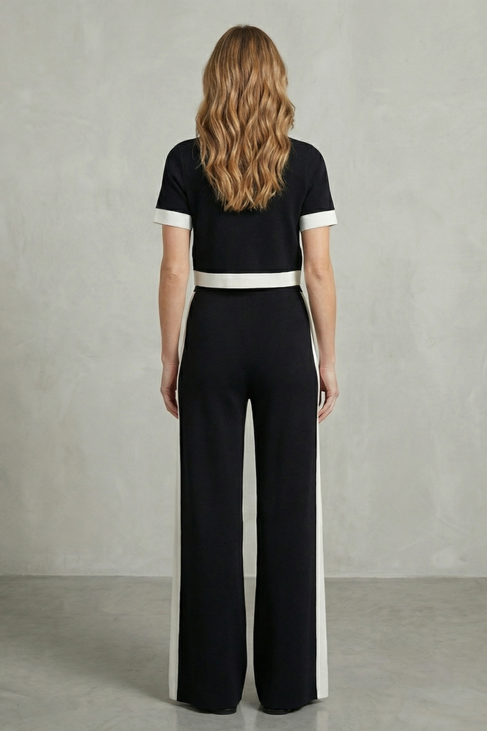 Montrielle – Contrast trim elegance – Two piece set-10644332740951-OLVIA ROSE LONDON