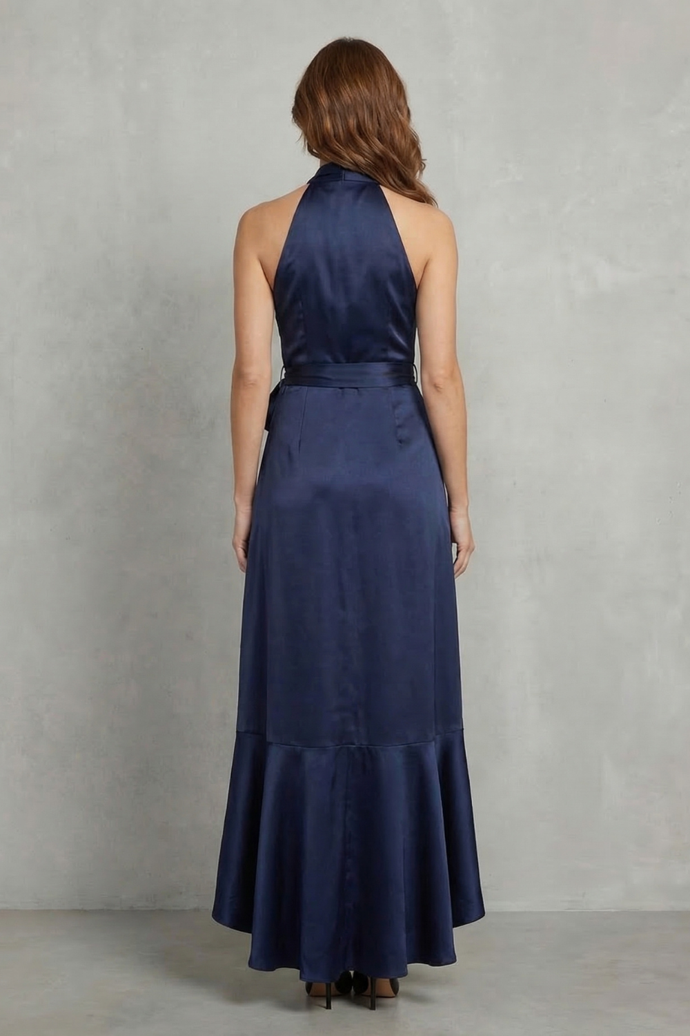 Noctavelle – Satin draped silhouette – Evening maxi dress-10627721003351-OLVIA ROSE LONDON