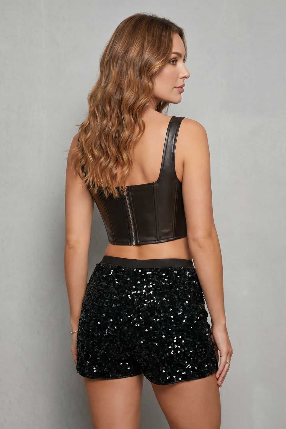 Noirelle – Sequin shimmer glamour – Shorts-10908495216983-OLVIA ROSE LONDON