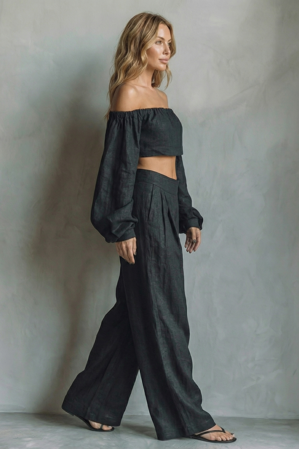 Noiréva – Off shoulder flowy silhouette – Two piece set-10644029538647-OLVIA ROSE LONDON