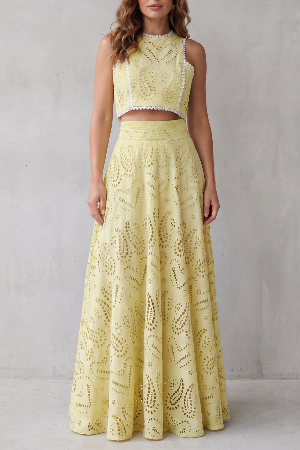 Parivelle – Embroidered lace elegance – Skirt set-10747278983511-OLVIA ROSE LONDON