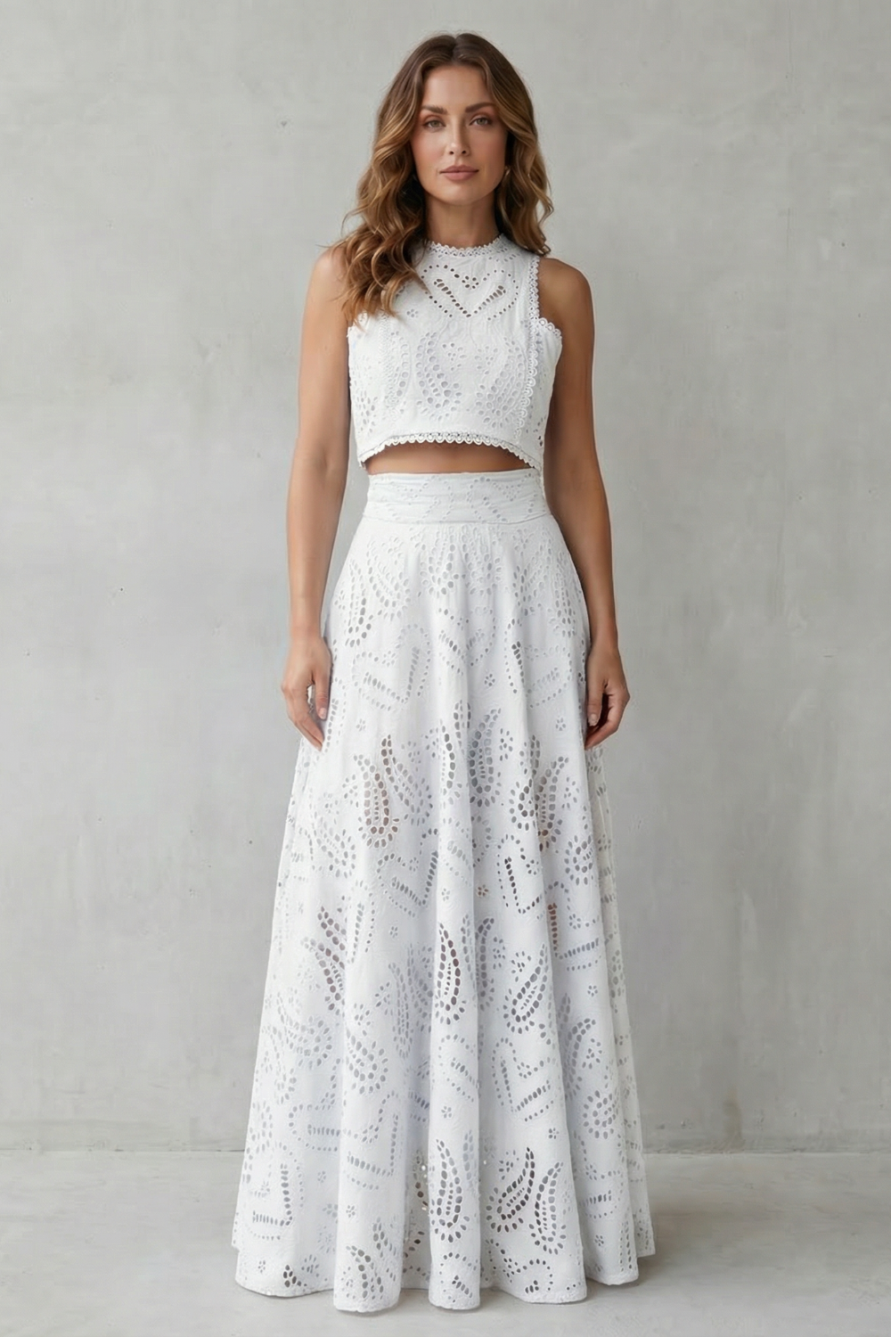 Parivelle – Embroidered lace elegance – Skirt set-10747278983511-OLVIA ROSE LONDON