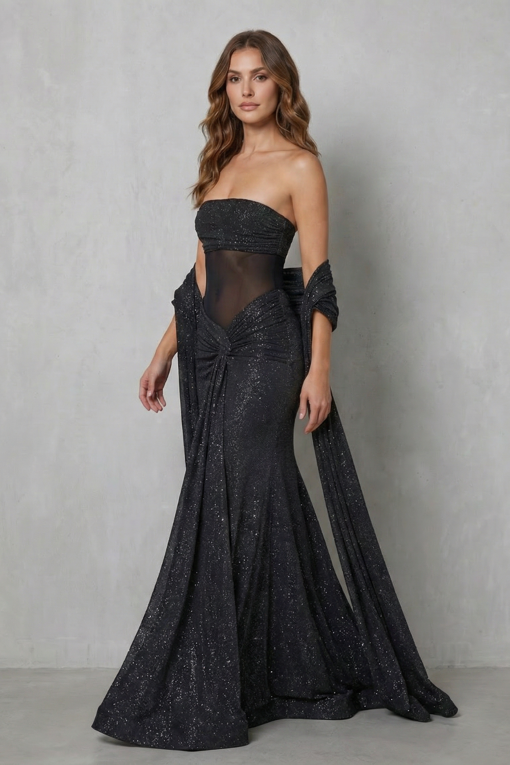 Paulisse – Sheer sequin allure – Maxi dress-10755312157015-OLVIA ROSE LONDON