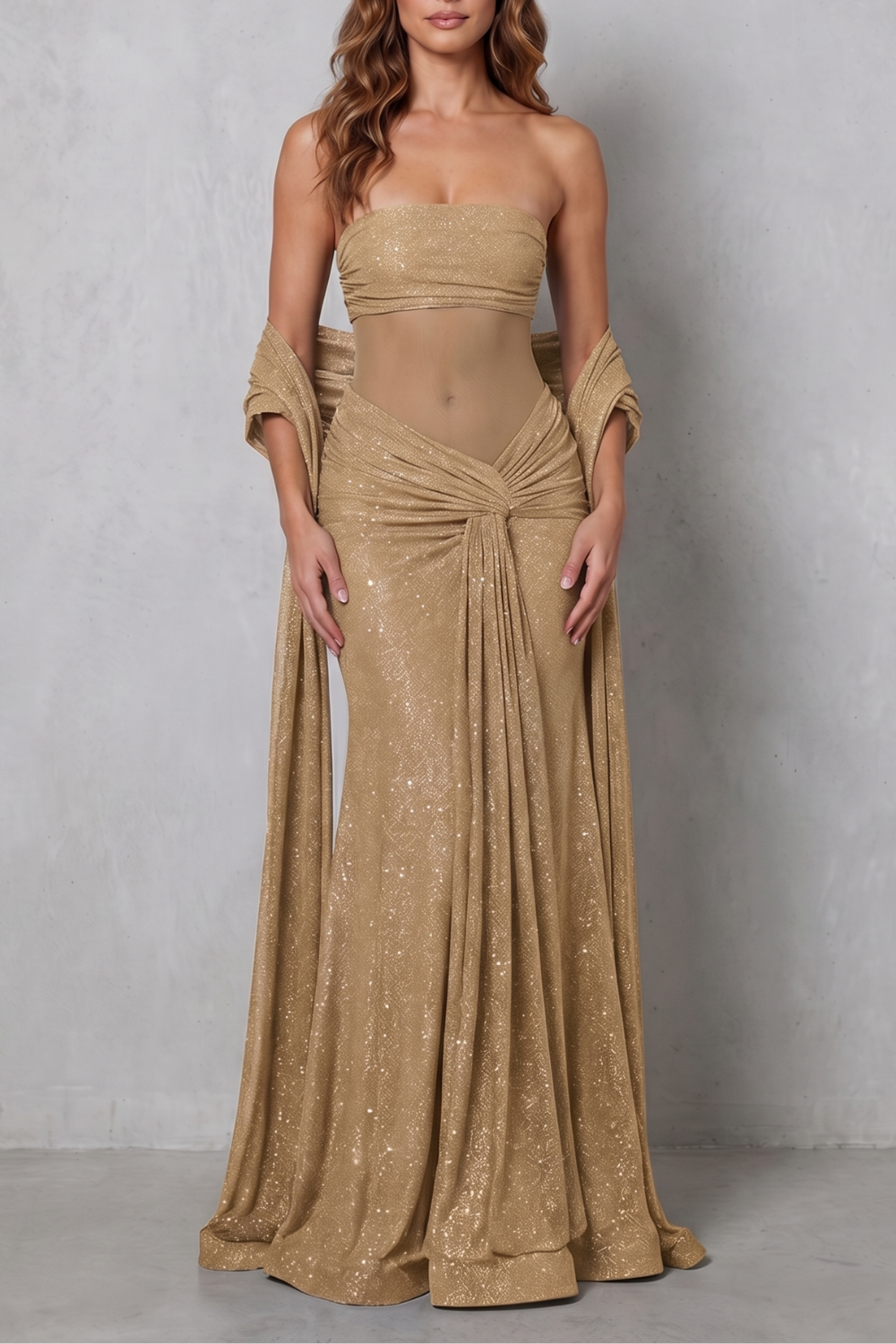 Paulisse – Sheer sequin allure – Maxi dress-10755312157015-OLVIA ROSE LONDON