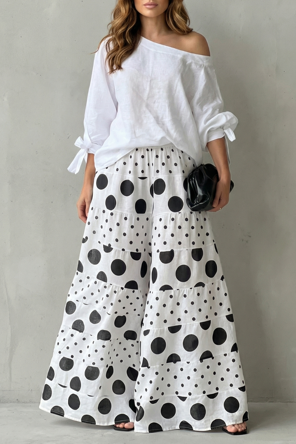Polviera – Playful polka flow – Two piece set-10644334084439-OLVIA ROSE LONDON
