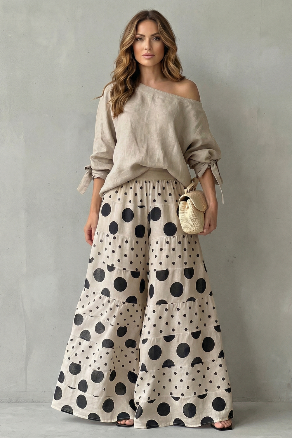 Polviera – Playful polka flow – Two piece set-10644334084439-OLVIA ROSE LONDON