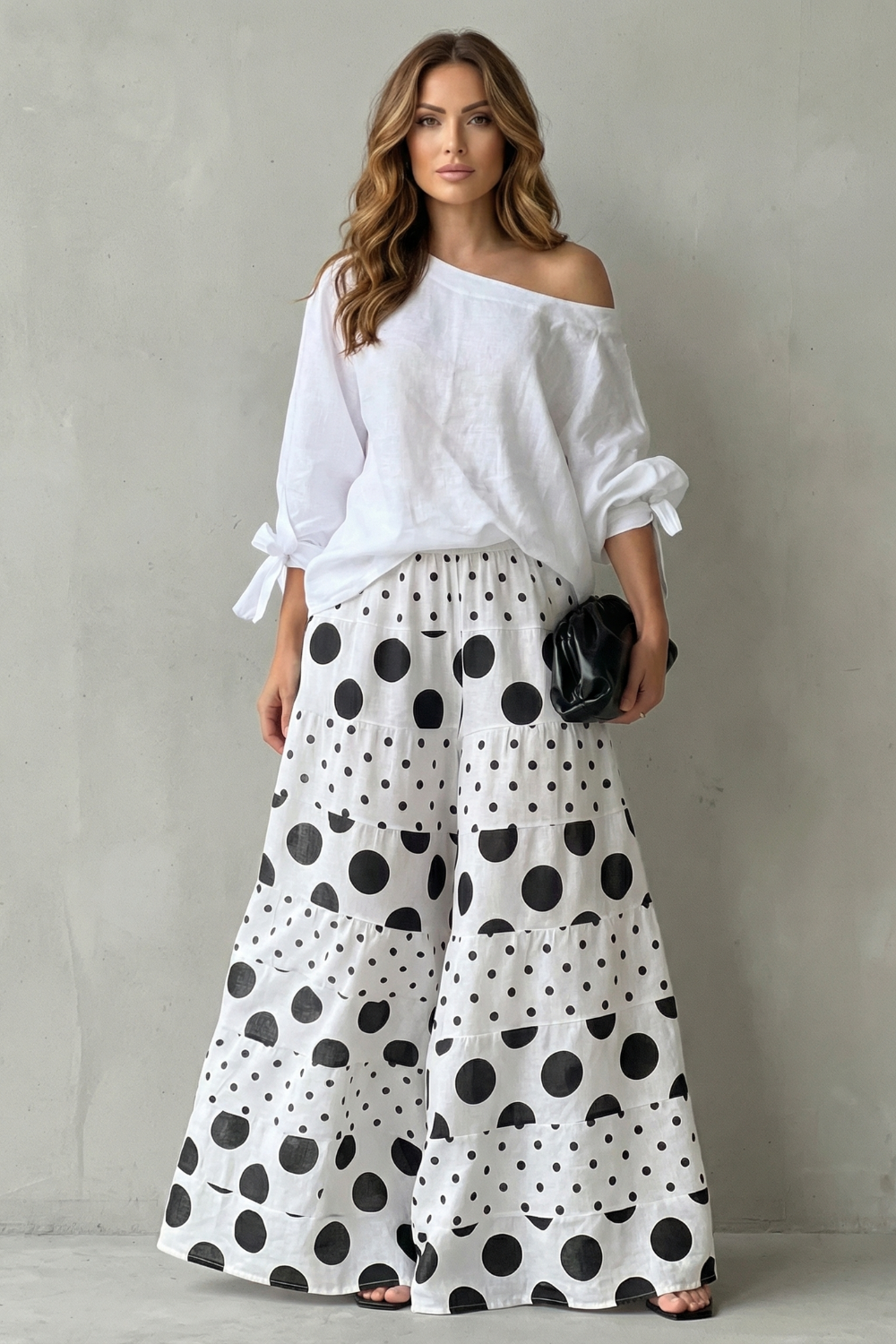 Polviera – Playful polka flow – Two piece set-10644334084439-OLVIA ROSE LONDON