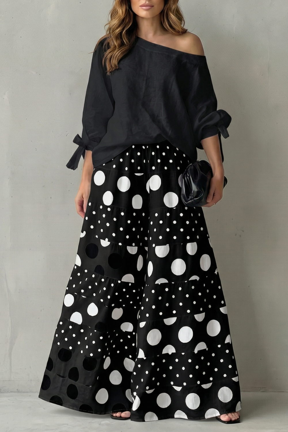 Polviera – Playful polka flow – Two piece set-10644334084439-OLVIA ROSE LONDON