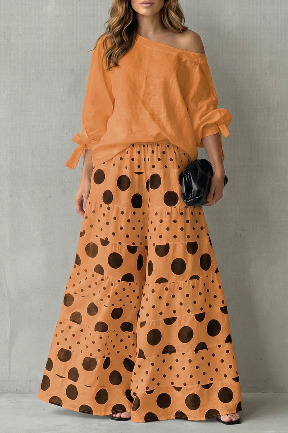 Polviera – Playful polka flow – Two piece set-10644334084439-OLVIA ROSE LONDON