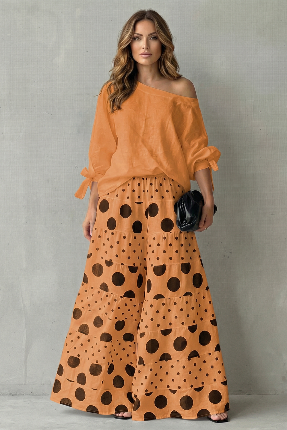 Polviera – Playful polka flow – Two piece set-10644334084439-OLVIA ROSE LONDON