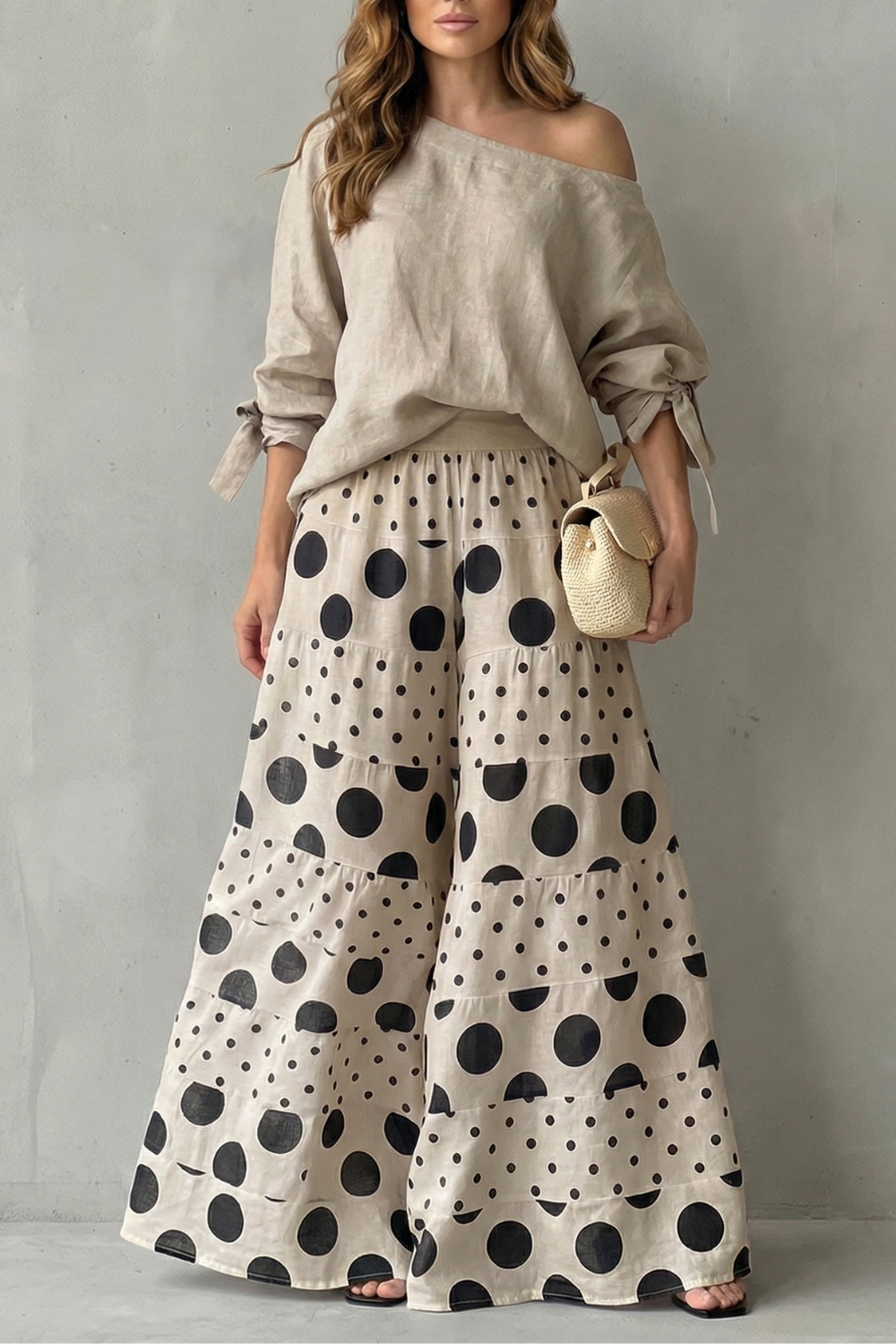 Polviera – Playful polka flow – Two piece set-10644334084439-OLVIA ROSE LONDON