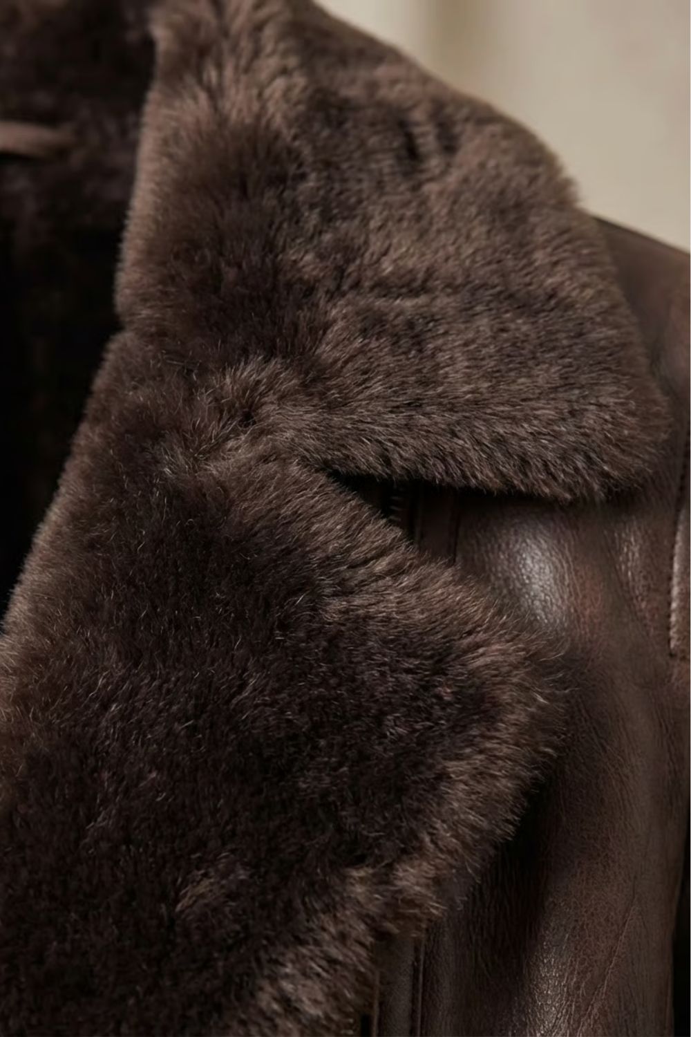 Ravella – Shearling-lined elegance – Leather jacket-10476859523415-OLVIA ROSE LONDON