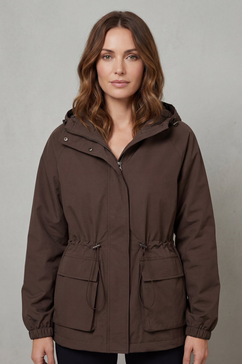 Ravelle – Utility style – Drawstring waterproof jacket-10494040768855-OLVIA ROSE LONDON