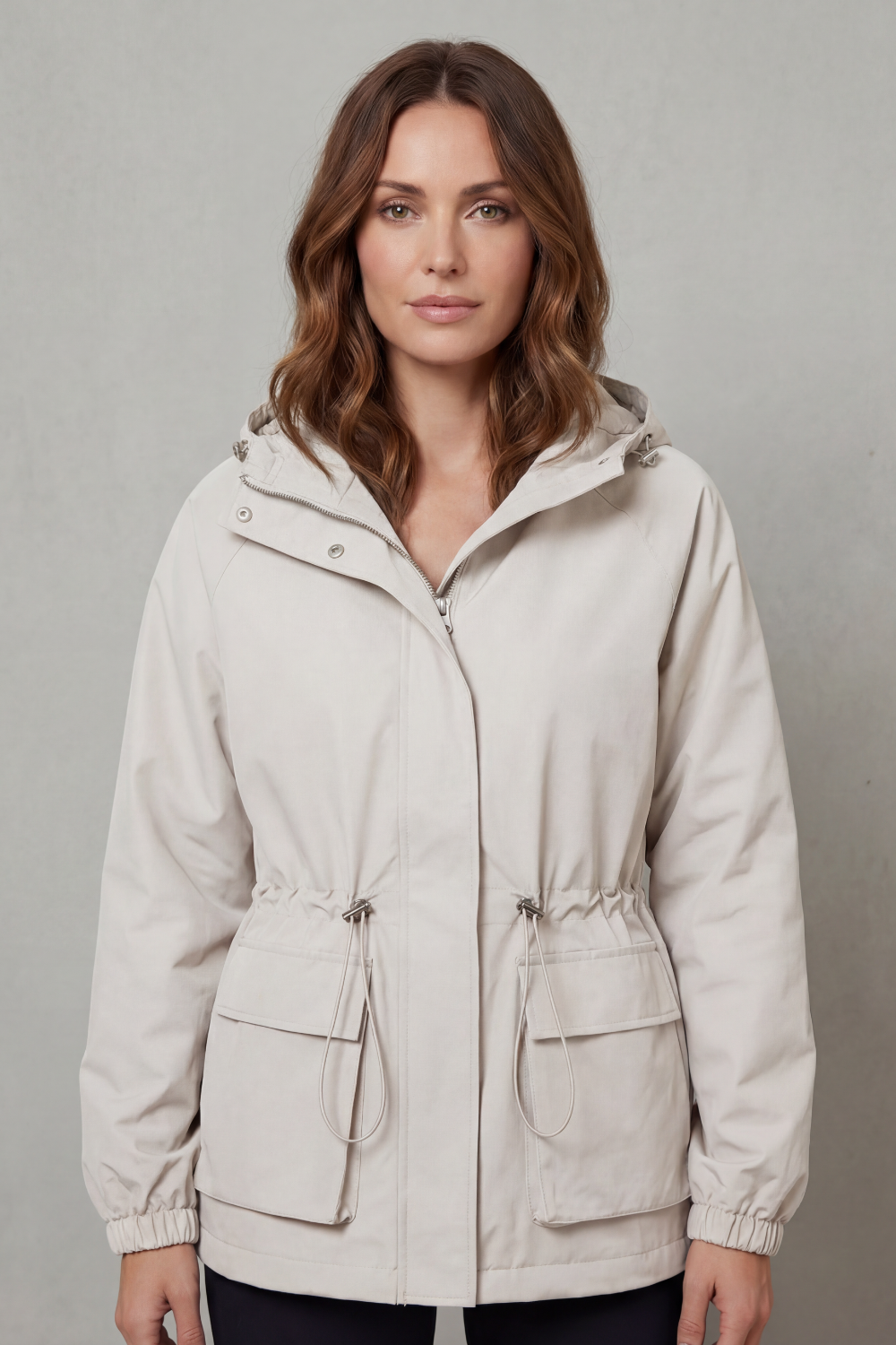 Ravelle – Utility style – Drawstring waterproof jacket-10494040768855-OLVIA ROSE LONDON