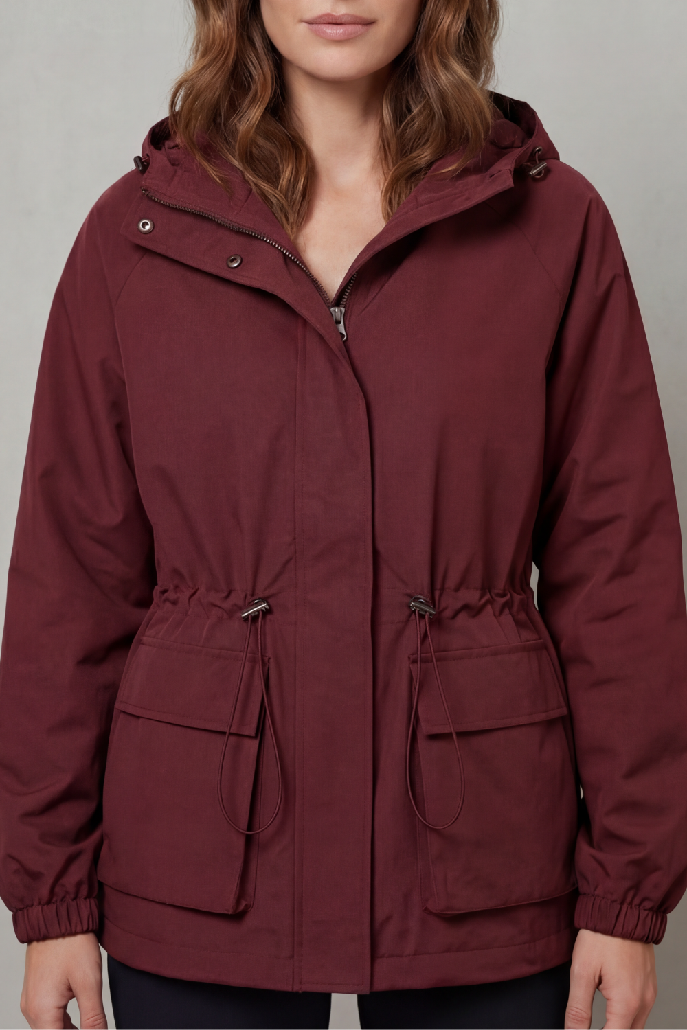 Ravelle – Utility style – Drawstring waterproof jacket-10494040768855-OLVIA ROSE LONDON