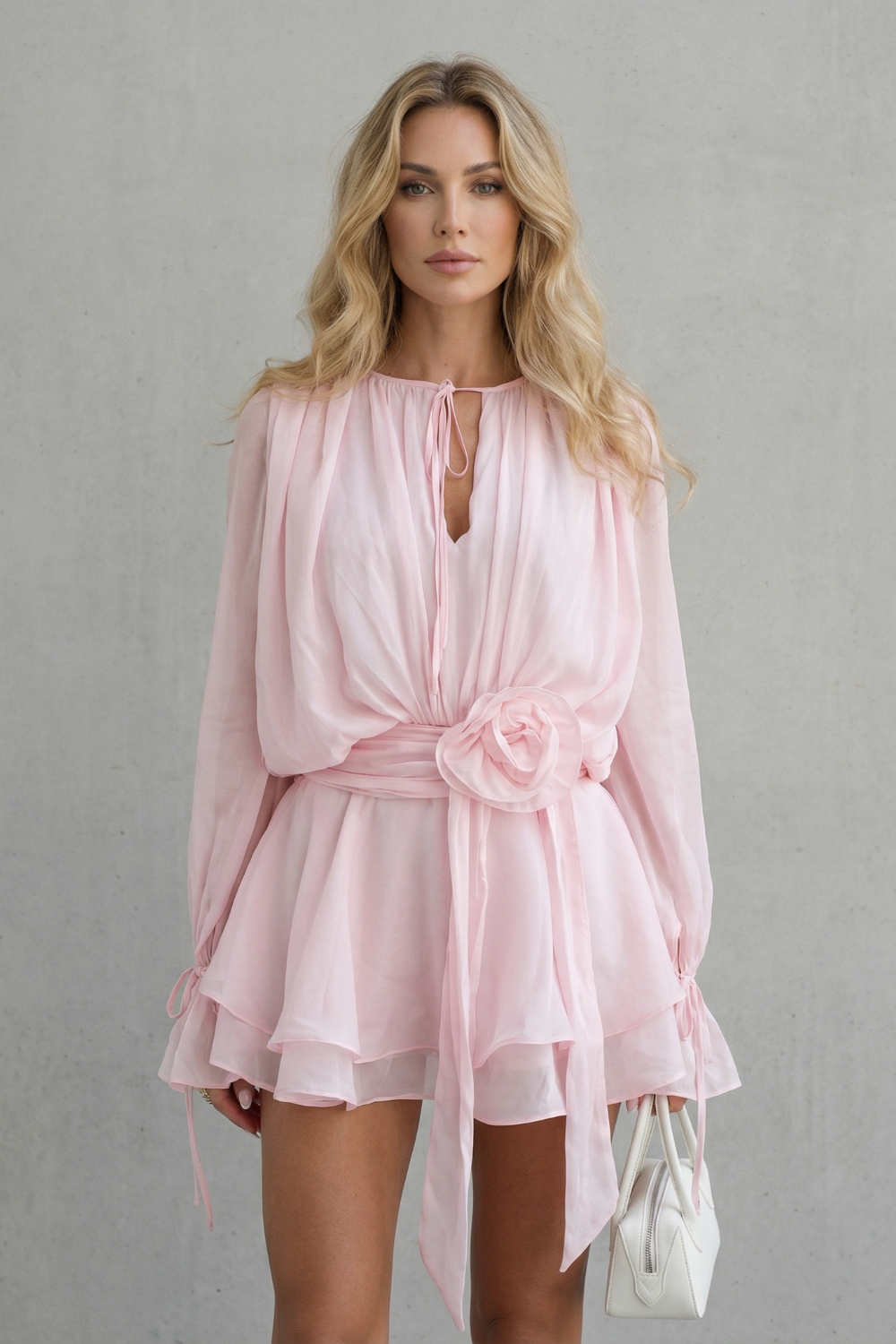 Rosaline – Rose detail elegance – Mini dress-10747080606039-OLVIA ROSE LONDON