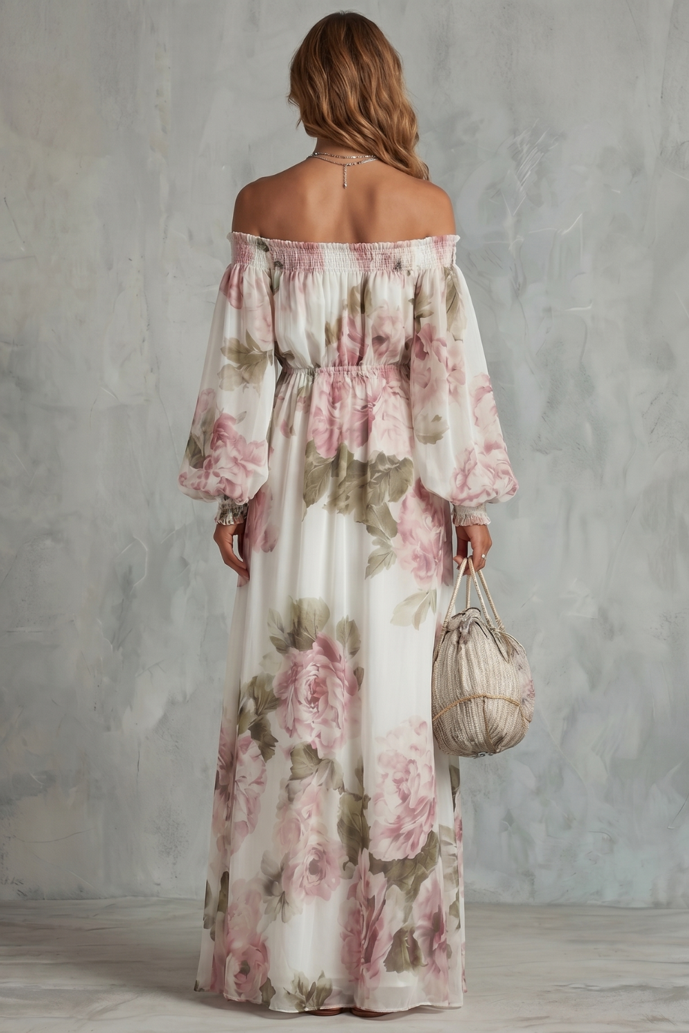 Rosavelle – Romantic floral off-shoulder – Maxi dress-10765746962775-OLVIA ROSE LONDON