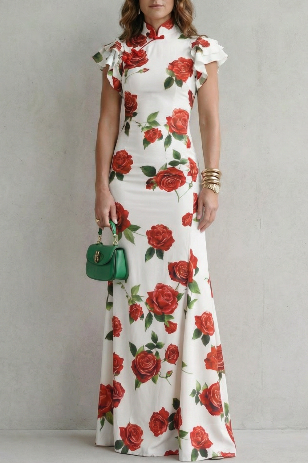 Rosavelle – Romantic rose print – Maxi dress-10747026932055-OLVIA ROSE LONDON