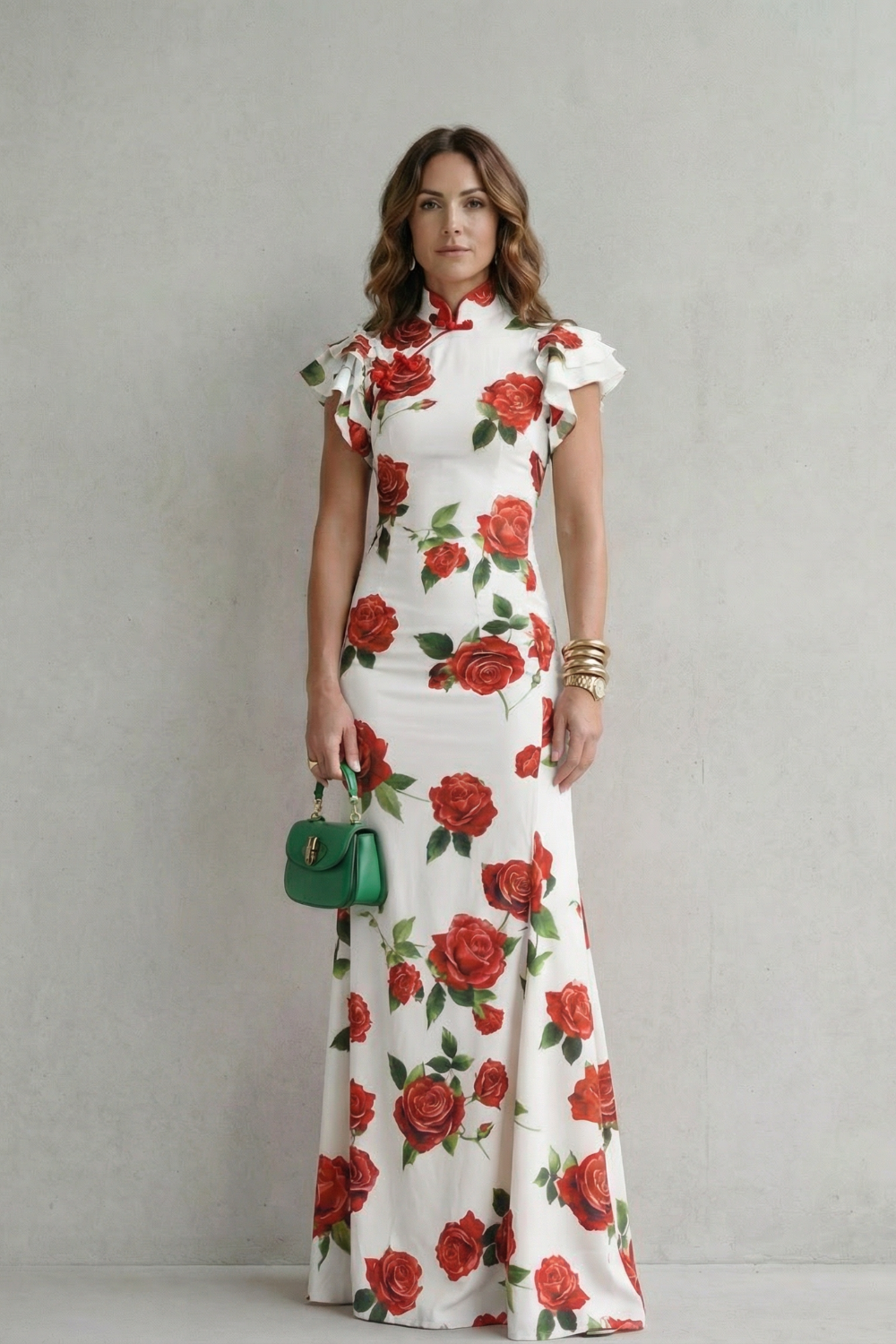 Rosavelle – Romantic rose print – Maxi dress-10747026932055-OLVIA ROSE LONDON